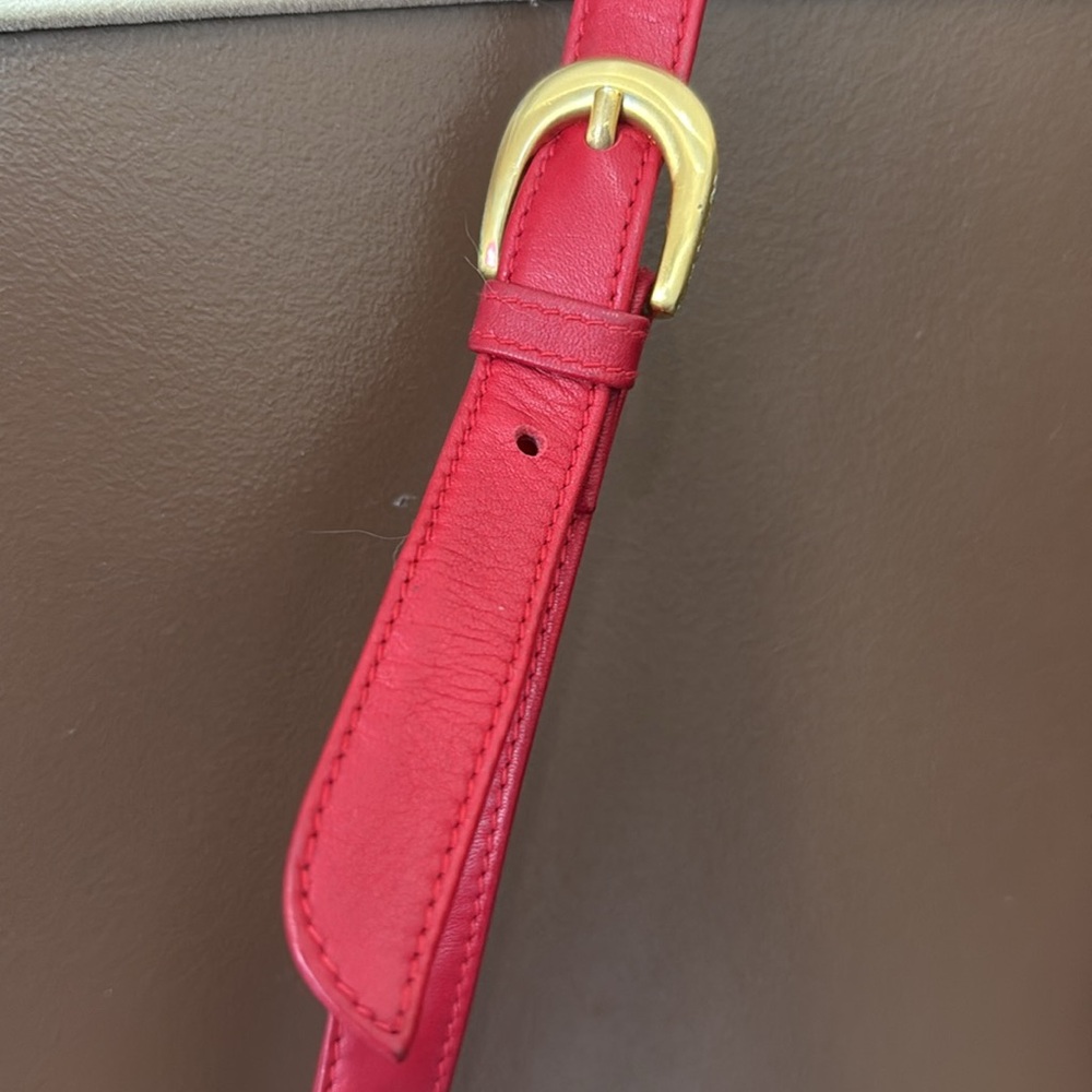 Oscar De La Renta Studio Red Leather Small Purse - Picture 4 of 13